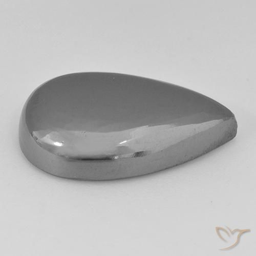 Hematite Gemstone in 24.8 x 16 mm Size for Sale, Hematite Stone in Silver Gray Color