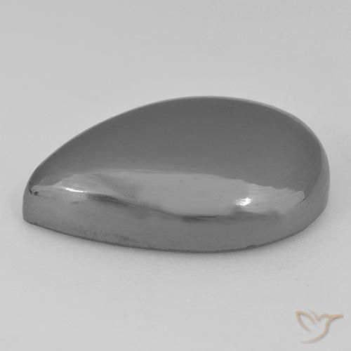 Hematite Gemstone in 25.8 x 17.2 mm Size for Sale, Hematite Stone in Silver Gray Color