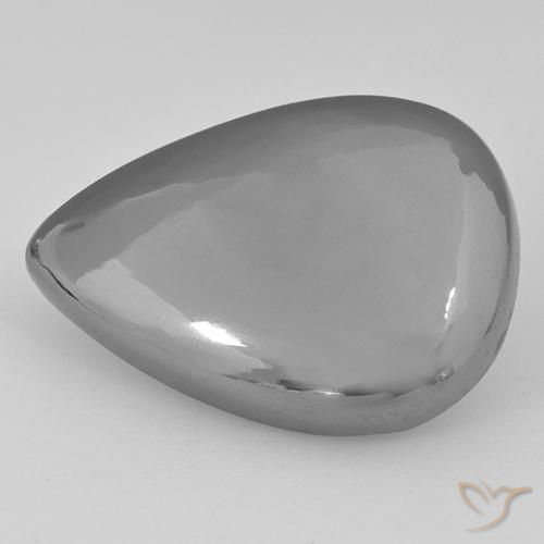 30.47 ct Pear Hematite, 24.6 x 17.5 mm From Brazil, Photo A