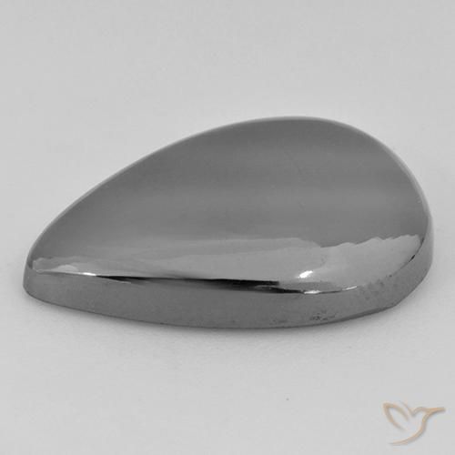 Hematite Gemstone in 25 x 18 mm (calibrated) Size for Sale, Hematite Stone in Silver Gray Color