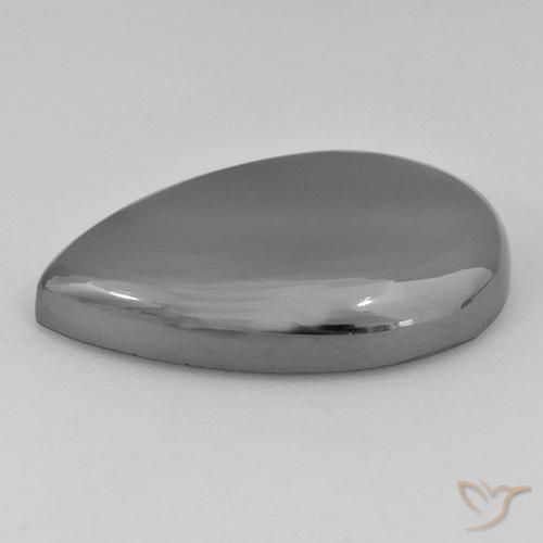 Hematite Gemstone in 25.9 x 16 mm Size for Sale, Hematite Stone in Silver Gray Color