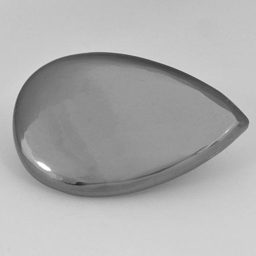 21.70 ct Gray Hematite Stone, Natural Hematite in Pear Cabochon Shape for Sale