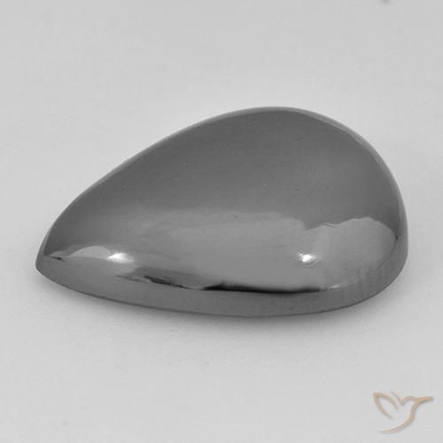 Hematite Gemstone in 20.2 x 16 mm Size for Sale, Hematite Stone in Silver Gray Color