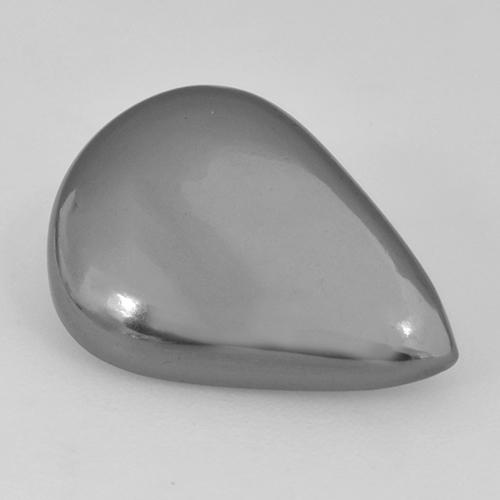 9.41 ct Gray Hematite Stone, Natural Hematite in Pear Cabochon Shape for Sale