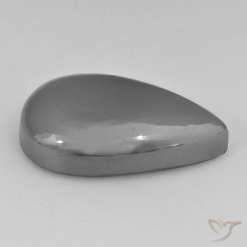 Hematite Gemstone in 23.5 x 15.4 mm Size for Sale, Hematite Stone in Silver Gray Color