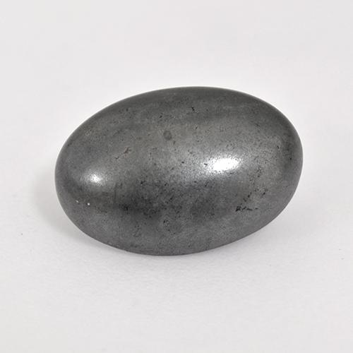 Серебристо-серый Гематит Камень - 7.2ct Овал Кабошон (ID: 518878)