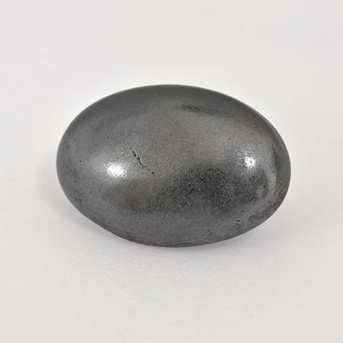 6.16 ct Gray Hematite Stone, Natural Hematite in Oval Cabochon Shape for Sale