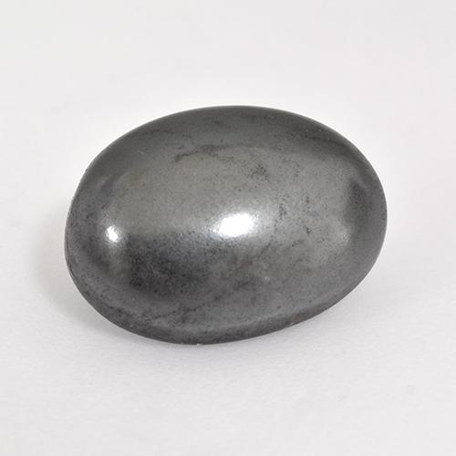 6.30 ct Gray Hematite Gemstone, Hematite Gem in Oval Cabochon Shape for Sale.