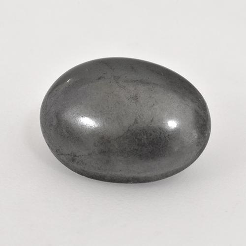 6.30 ct Gray Hematite Stone, Natural Hematite in Oval Cabochon Shape for Sale