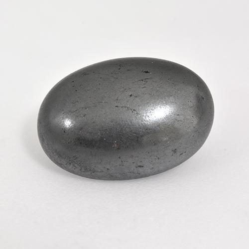 Medium Gray Гематит Камень - 7.8ct Овал Кабошон (ID: 518884)