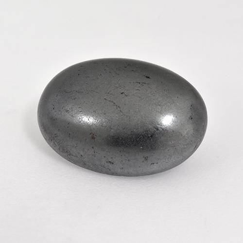 7.78 ct Gray Hematite Stone, Natural Hematite in Oval Cabochon Shape for Sale