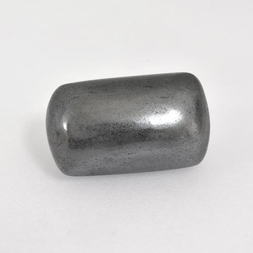 3.36 ct Gray Hematite Gemstone, Hematite Gem in Cushion Cabochon Shape for Sale.