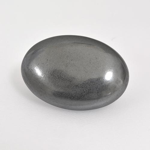6.62 ct Gray Hematite Gemstone, Hematite Gem in Oval Cabochon Shape for Sale.