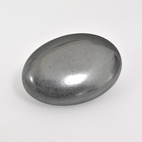6.62 ct Gray Hematite Stone, Natural Hematite in Oval Cabochon Shape for Sale