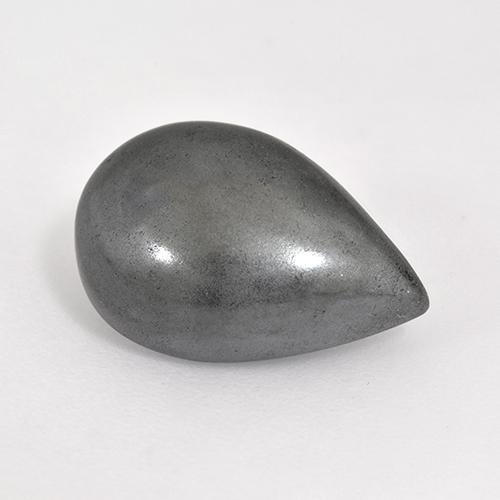 7.86 ct Gray Hematite Gemstone, Hematite Gem in Pear Cabochon Shape for Sale.