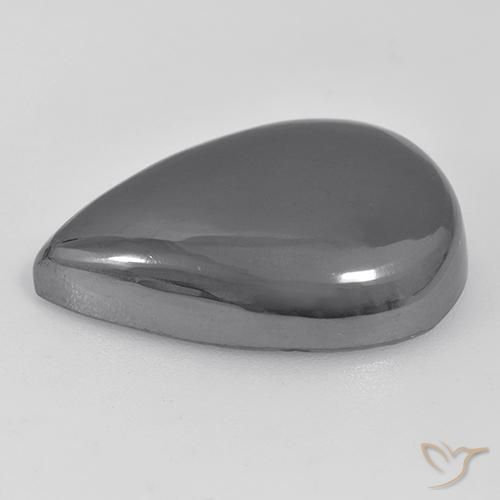 Hematite Gemstone in 23.9 x 17.5 mm Size for Sale, Hematite Stone in Silver Gray Color