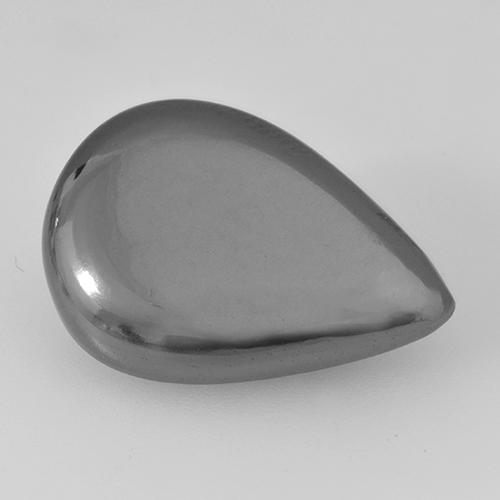 Серебристо-серый Гематит Камень - 13ct Груша Кабошон (ID: 519112)
