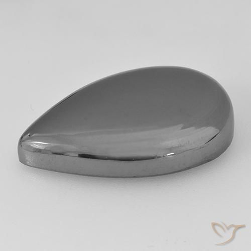 Hematite Gemstone in 24 x 15.6 mm Size for Sale, Hematite Stone in Silver Gray Color