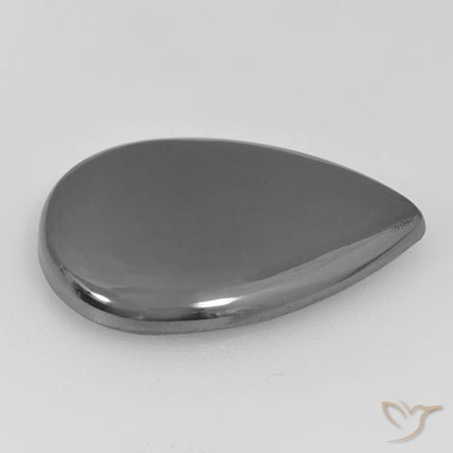 Hematite Gemstone in 23.7 x 17.7 mm Size for Sale, Hematite Stone in Medium Gray Color