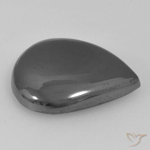 Hematite Gemstone in 18.9 x 16.1 mm Size for Sale, Hematite Stone in Silver Gray Color