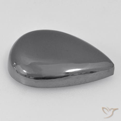 Hematite Gemstone in 23.2 x 17.3 mm Size for Sale, Hematite Stone in Medium Gray Color
