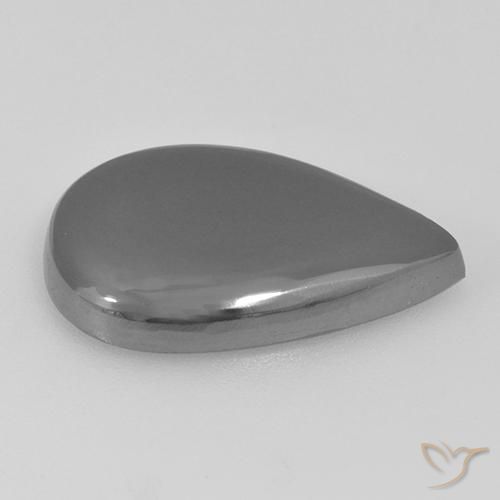 Hematite Gemstone in 21.3 x 15.2 mm Size for Sale, Hematite Stone in Medium Gray Color