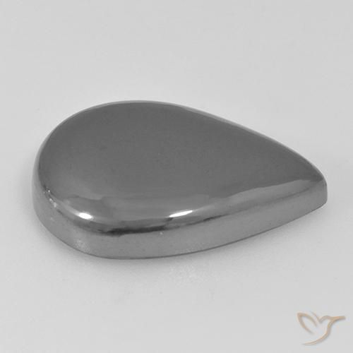 Hematite Gemstone in 23.7 x 17.4 mm Size for Sale, Hematite Stone in Silver Gray Color