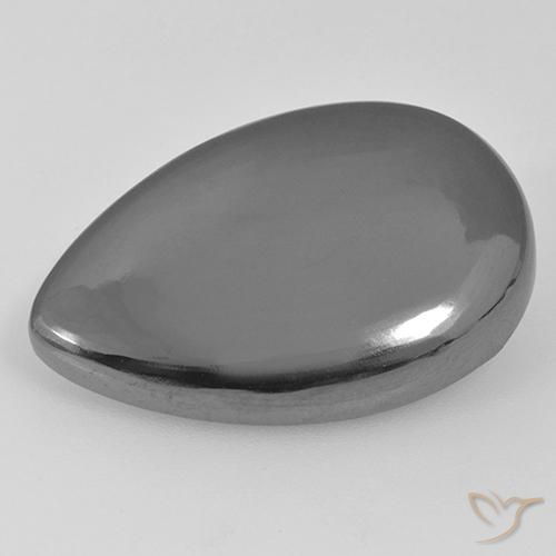28.79 ct Pear Hematite, 25.7 x 16.9 mm From Brazil, Photo A