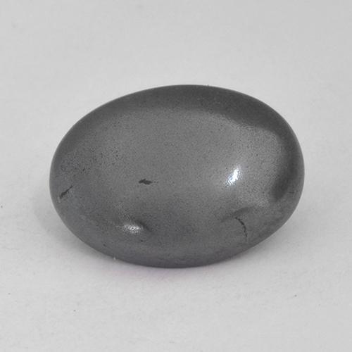 6.30 ct Gray Hematite Stone, Natural Hematite in Oval Cabochon Shape for Sale
