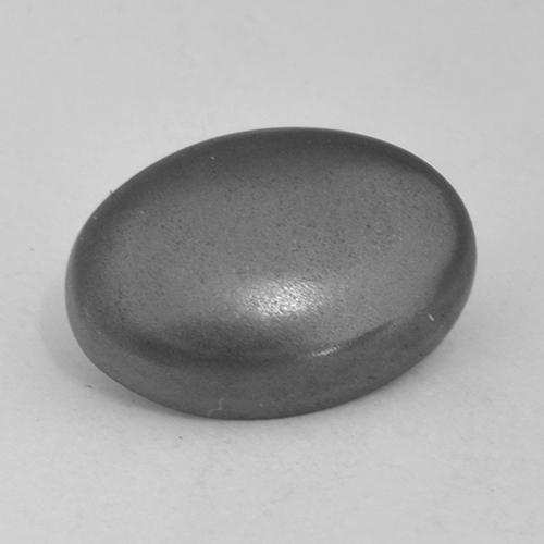 6.39 ct Gray Hematite Gemstone, Hematite Gem in Oval Cabochon Shape for Sale.