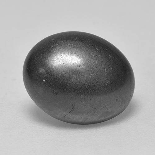 6.85 ct Gray Hematite Stone, Natural Hematite in Oval Cabochon Shape for Sale