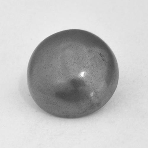 3.74 ct Gray Hematite Stone, Natural Hematite in Round Cabochon Shape for Sale