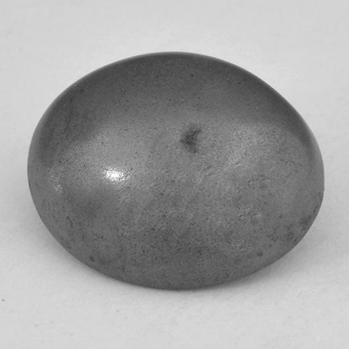 6.60 ct Gray Hematite Gemstone, Hematite Gem in Oval Cabochon Shape for Sale.