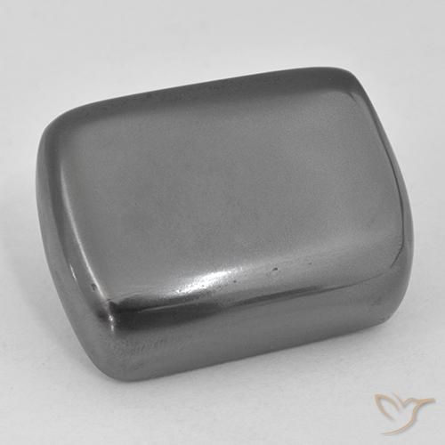 38.42ct Natural Silver Gray Hematite, Cushion, Opaque