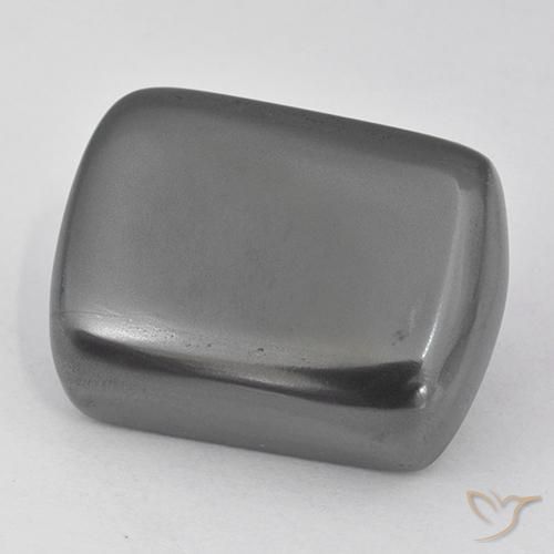 38.42 ct Gray Hematite Stone, Natural Hematite in Cushion Cabochon Shape for Sale