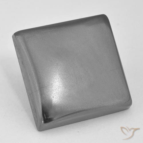 23.43ct Natural Medium Gray Hematite, Square, Opaque
