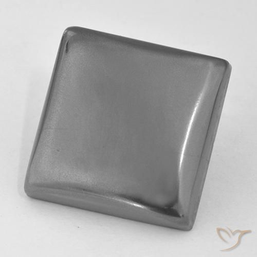 23.43 ct Gray Hematite Stone, Natural Hematite in Square Cabochon Shape for Sale