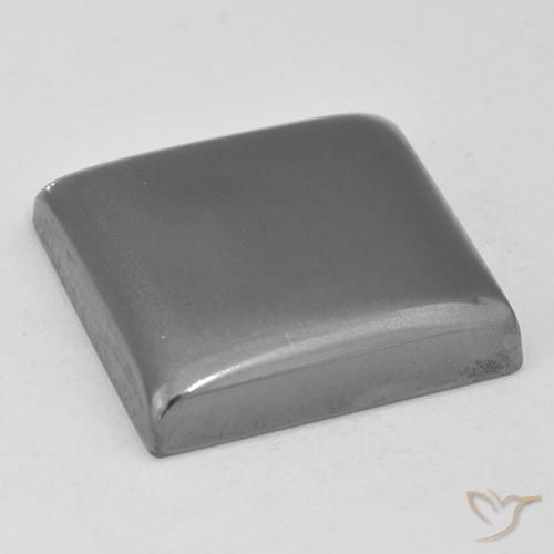 Hematite Gemstone in 16 x 16 mm (calibrated) Size for Sale, Hematite Stone in Medium Gray Color