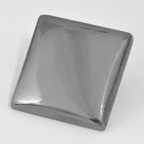 22.87 ct Gray Hematite Stone, Natural Hematite in Square Cabochon Shape for Sale