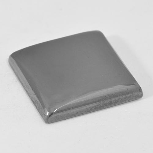 Hematite Gemstone in 17.3 x 16.8 mm Size for Sale, Hematite Stone in Medium Gray Color