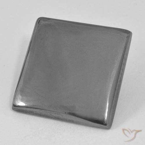 20.74 ct Gray Hematite Stone, Natural Hematite in Square Cabochon Shape for Sale