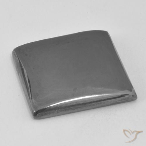 Hematite Gemstone in 17 x 17 mm (calibrated) Size for Sale, Hematite Stone in Medium Gray Color