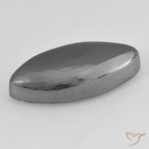 Hematite Gemstone in 21.1 x 10.1 mm Size for Sale, Hematite Stone in Medium Gray Color
