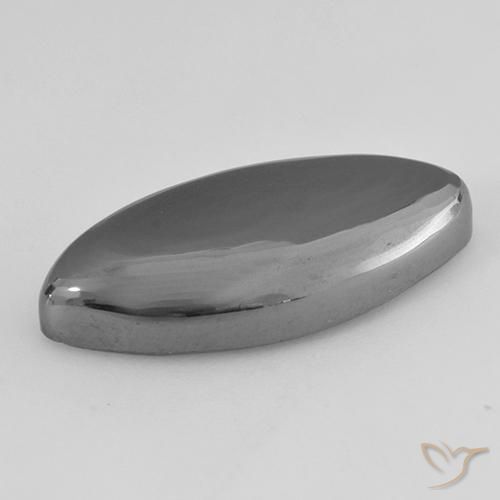 Hematite Gemstone in 23.8 x 11.2 mm Size for Sale, Hematite Stone in Silver Gray Color