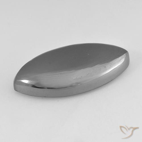 Hematite Gemstone in 25.7 x 13.5 mm Size for Sale, Hematite Stone in Medium Gray Color
