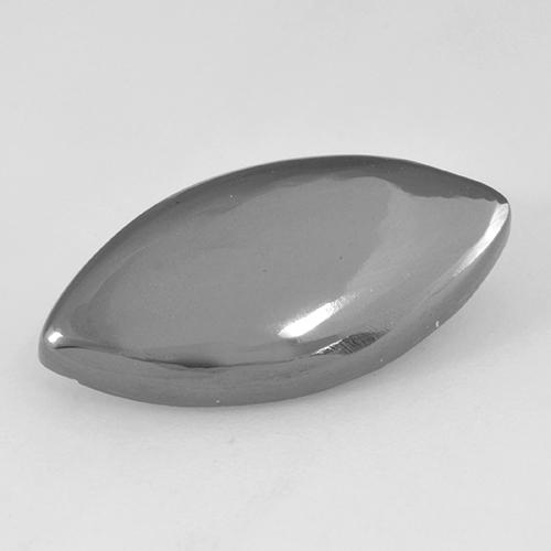 Medium Gray Гематит Камень - 11.3ct Огранка Маркиза Кабошон (ID: 519903)