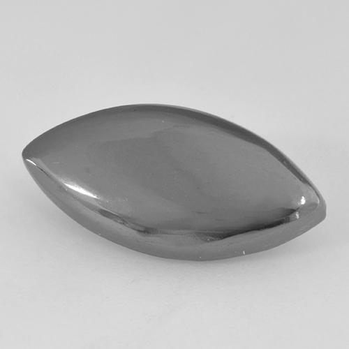 11.33 ct Gray Hematite Stone, Natural Hematite in Marquise Cabochon Shape for Sale