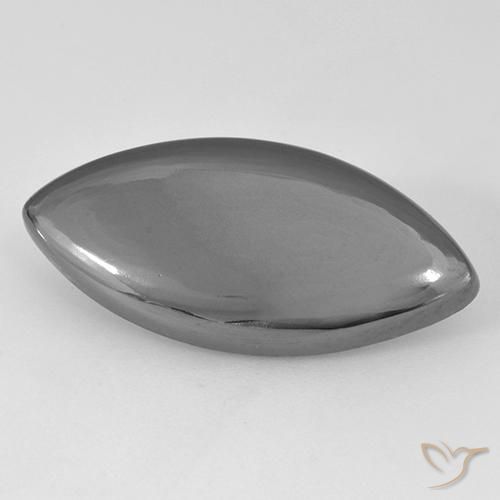 16.63 ct Marquise Hematite, 25.7 x 12.2 mm From Brazil, Photo A