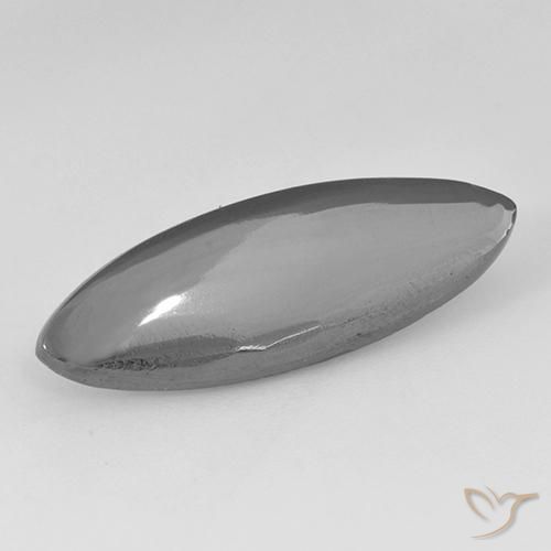 12.87ct Natural Medium Gray Hematite, Marquise, Opaque