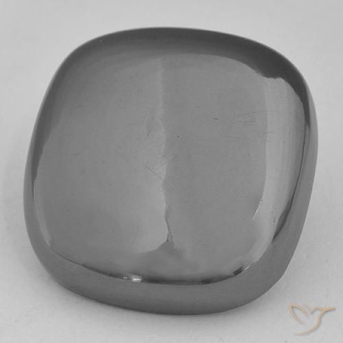 29.63 ct Gray Hematite Stone, Natural Hematite in Cushion Cabochon Shape for Sale
